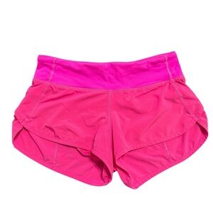 Lululemon Hot Pink Speed Shorts Size 4
